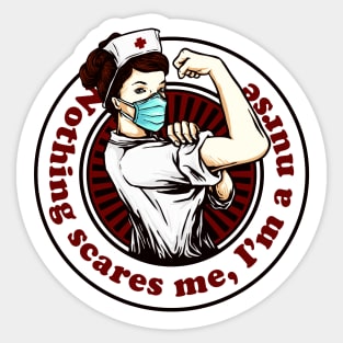 Nothing scares me I'm a nurse, Nursing school design Sticker
